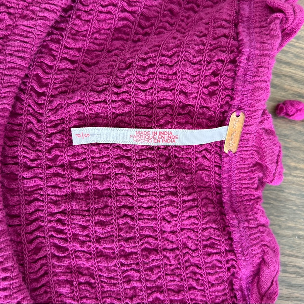Free people pink mini dress with shoulder ties